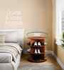 Tornado 360 Rotating 3-Tier Shoe Rack In Brown In Brown finish