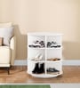 Tornado 360 Rotating 3-Tier Shoe Rack In White In White finish