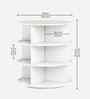 Tornado 360 Rotating 3-Tier Shoe Rack In White In White finish