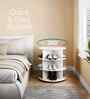 Tornado 360 Rotating 3-Tier Shoe Rack In White In White finish