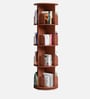 Tornado 360 Rotating 4-Tier Bookshelf In Brown In Brown finish
