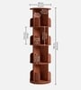 Tornado 360 Rotating 4-Tier Bookshelf In Brown In Brown finish