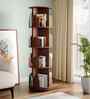 Tornado 360 Rotating 4-Tier Bookshelf In Brown In Brown finish