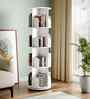 Tornado 360 Rotating 4-Tier Bookshelf In White In White finish
