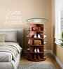 Tornado 20 Pair 360 Rotating 5-Tier Shoe Rack In Brown In Brown finish
