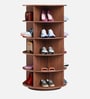 Tornado 20 Pair 360 Rotating 5-Tier Shoe Rack In Brown In Brown finish