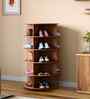 Tornado 20 Pair 360 Rotating 5-Tier Shoe Rack In Brown In Brown finish