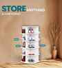 Tornado 20 Pair 360 Rotating 5-Tier Shoe Rack In White In White finish