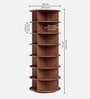 Tornado 360 Rotating 7-Tier Shoe Rack In Brown In Brown finish