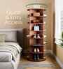 Tornado 360 Rotating 7-Tier Shoe Rack In Brown In Brown finish