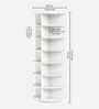 Tornado 360 Rotating 7-Tier Shoe Rack In White In White finish
