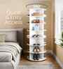 Tornado 360 Rotating 7-Tier Shoe Rack In White In White finish