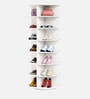 Tornado 360 Rotating 7-Tier Shoe Rack In White In White finish