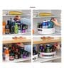 360 Degree Rotating Spice Storage Tray Kitchen Cabinet Turntable Cosmetic Organizer Basket