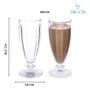 360 ml Dessert Glass Set of 4 from Brazil | Cone Shaped Ice Cream Glasses for Milkshake, Cocktail, Dessert, Ice Cream, Falooda, Wine, Cocktails | Perfect for Home, Cafes & Restaurants