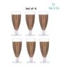 360 ml Dessert Glass Set of 6 from Brazil | Cone Shaped Ice Cream Glasses for Milkshake, Cocktail, Dessert, Ice Cream, Falooda, Wine, Cocktails | Perfect for Home, Cafes & Restaurants