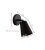 360 Swivel Black Wall Sconce