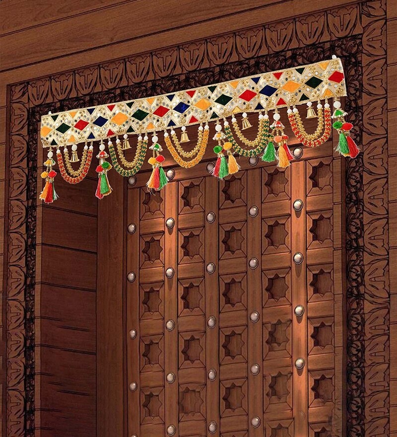 Buy 37 Inches Main Door Wall Hanging Toran By CraftVatika Online