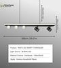 38W 100 cm LED Ceiling Chandelier with 3 Light Modes