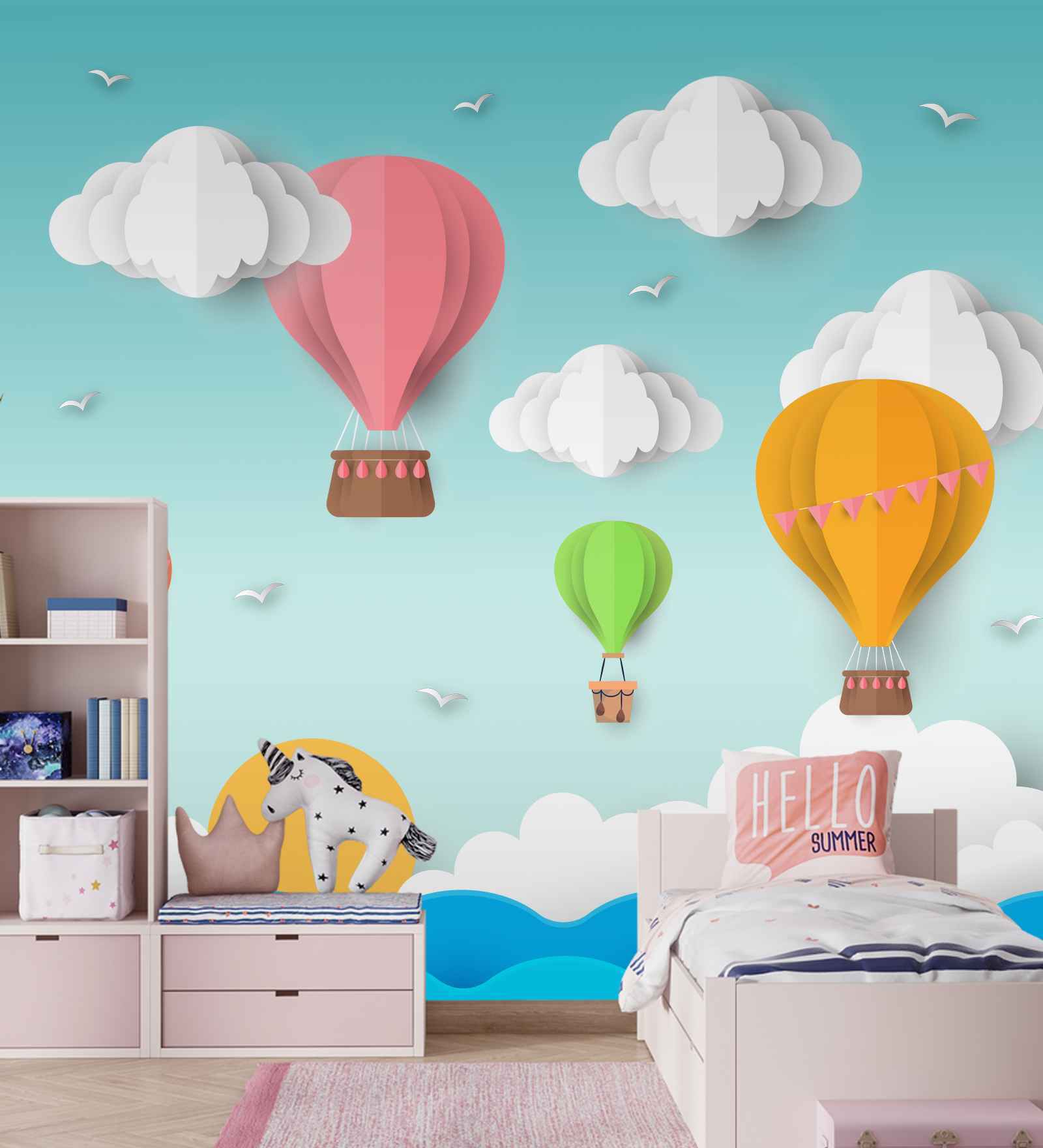3D Kids Room (36X60In) Soft Feel Wallpaper