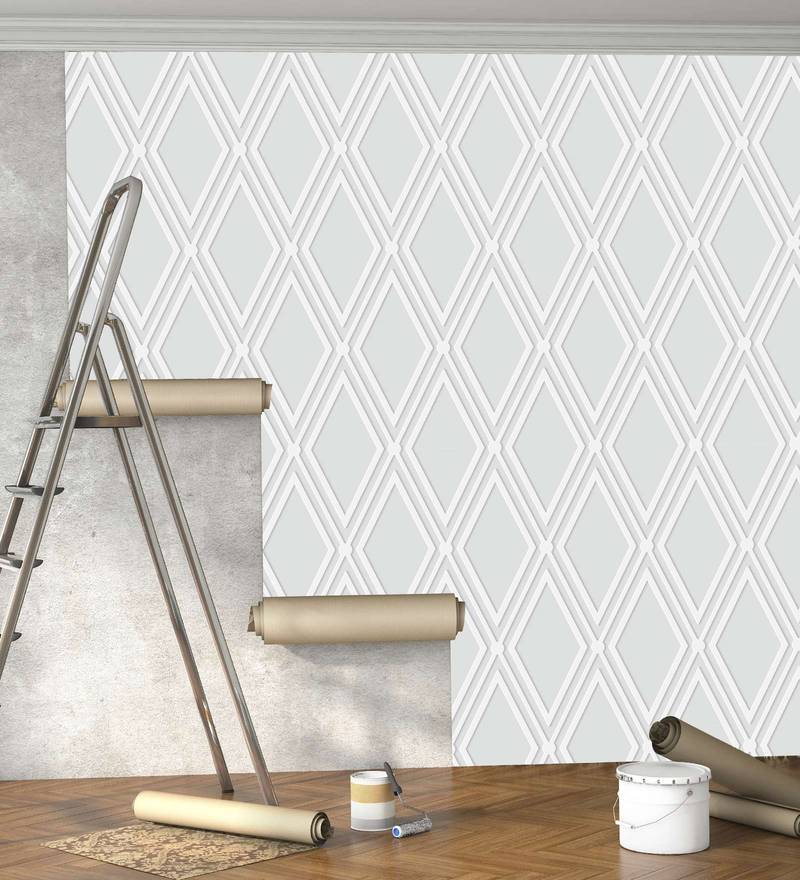 White and Silver Peel and Stick Wallpaper White Contact Paper 177118  Sliver Stripe Wallpaper Self Adhesive Removable Wallpaper Geometric Pattern  Hexagon Wallpaper Shelf Drawer Liner Vinyl Film  Amazonin Home  Improvement