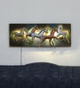 7 Horses Copper Iron Wall Art With LED
