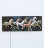 7 Horses Copper Iron Wall Art With LED