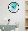 3D Abstract Design Shades Plastic Wall Clock In Green