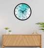 3D Abstract Design Shades Plastic Wall Clock In Green