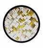 3D Abstract Plastic Wall Clock In Gold
