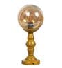 3D Amber & Gold Glass & Metal Table Lamp