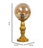 3D Amber & Gold Glass & Metal Table Lamp