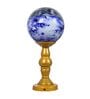 3D Blue & Gold Glass & Metal Table Lamp