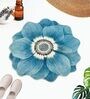 Blue 3D Lotus Bathroom Mat 80*80