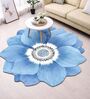 Blue 3D Lotus Bathroom Mat 80*80