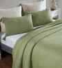 3D Cubic Scenic Green King Size Bed Cover And 2 Pillow Covers