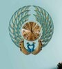 Green Metal Peacock Traditional Wall Clock