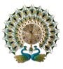 Metal Green Peacock Wall Clock