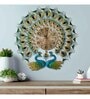 Metal Green Peacock Wall Clock