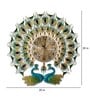 Metal Green Peacock Wall Clock