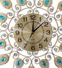 Blue Metal Diamond Studded Modern Wall Clock