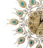 Blue Metal Diamond Studded Modern Wall Clock