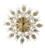 Blue Metal Diamond Studded Modern Wall Clock