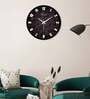 3D Hexagon Printed Plastic Wall Clock In Grey