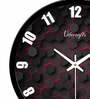 3D Hexagon Printed Plastic Wall Clock In Grey