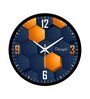 3D Hexagon Vector Multicolour Plastic Wall Clock