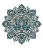 3D Lotus Pinewood Wall Mural In Multicolour