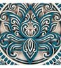 3D Lotus Pinewood Wall Mural In Multicolour