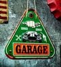 3D Metal Plate Garage Triangle Service Green