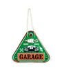 3D Metal Plate Garage Triangle Service Green